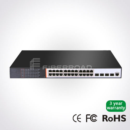 24 Ports Gigabit PoE switch with 4 SFP Ports Web and SNMP Management